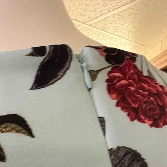 CeCe Mini Dress with Pink Floral on Light Blue, medium - Picture 8 of 10